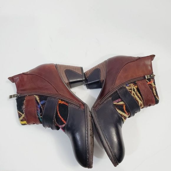 L'artiste Leather Boho Colorful Redding Boots, Size EU 36: US 5.5-6, Heel:2.5” - Picture 7 of 12
